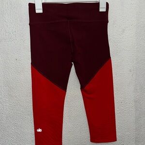 ALO Yoga Kids Burgundy and Red Leggings